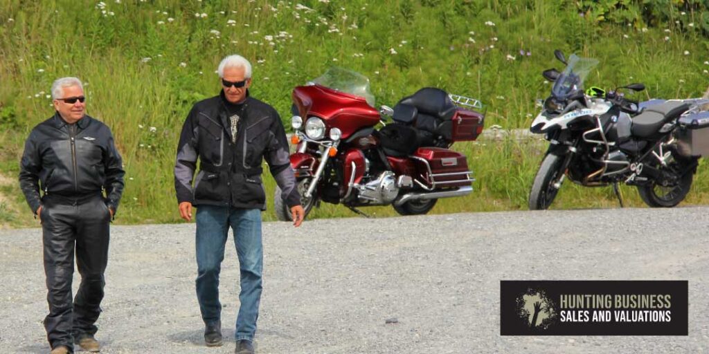 Baby Boomers Businesses article share image of boomer motorcyle riders.